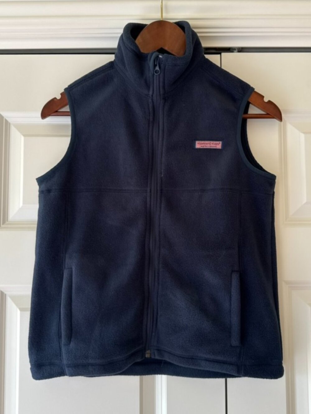 Vineyard Vines Martha's Vineyard Fleece Vest in Navy — Size 8-10 Boys
